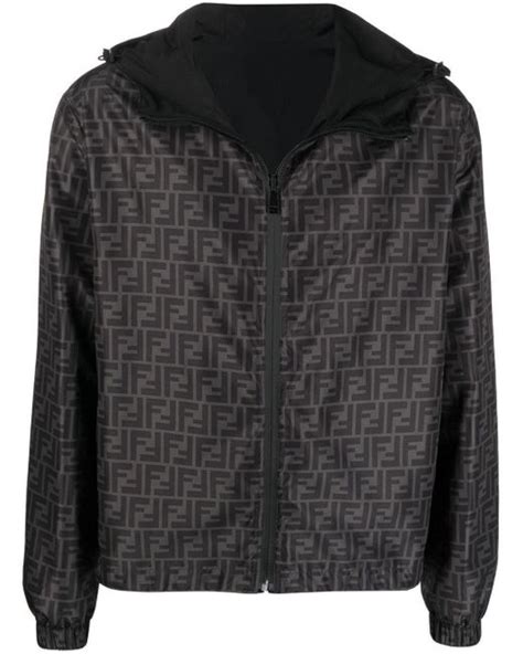 fendi zipper jacket|fendi windbreaker jacket black.